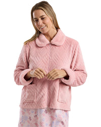 Marlon Womens Cosy Bedjacket Faux Fur Soft Warm Comfy Bed Jacket