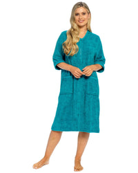 Slumber Hut Womens Zip Up Towelling Dressing Gown