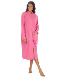 Slumber Hut Womens Zip Fleece Dressing Gown