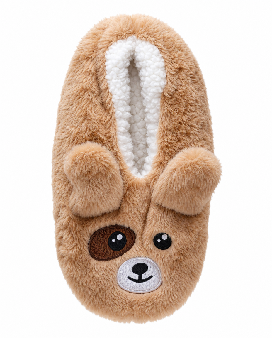 Womens Sherpa Lined Footie Slippers