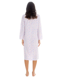 Womens Long Sleeve Woven Poplin Nightie