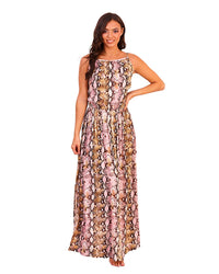 Pistachio Womens Snake Print Maxi Dress