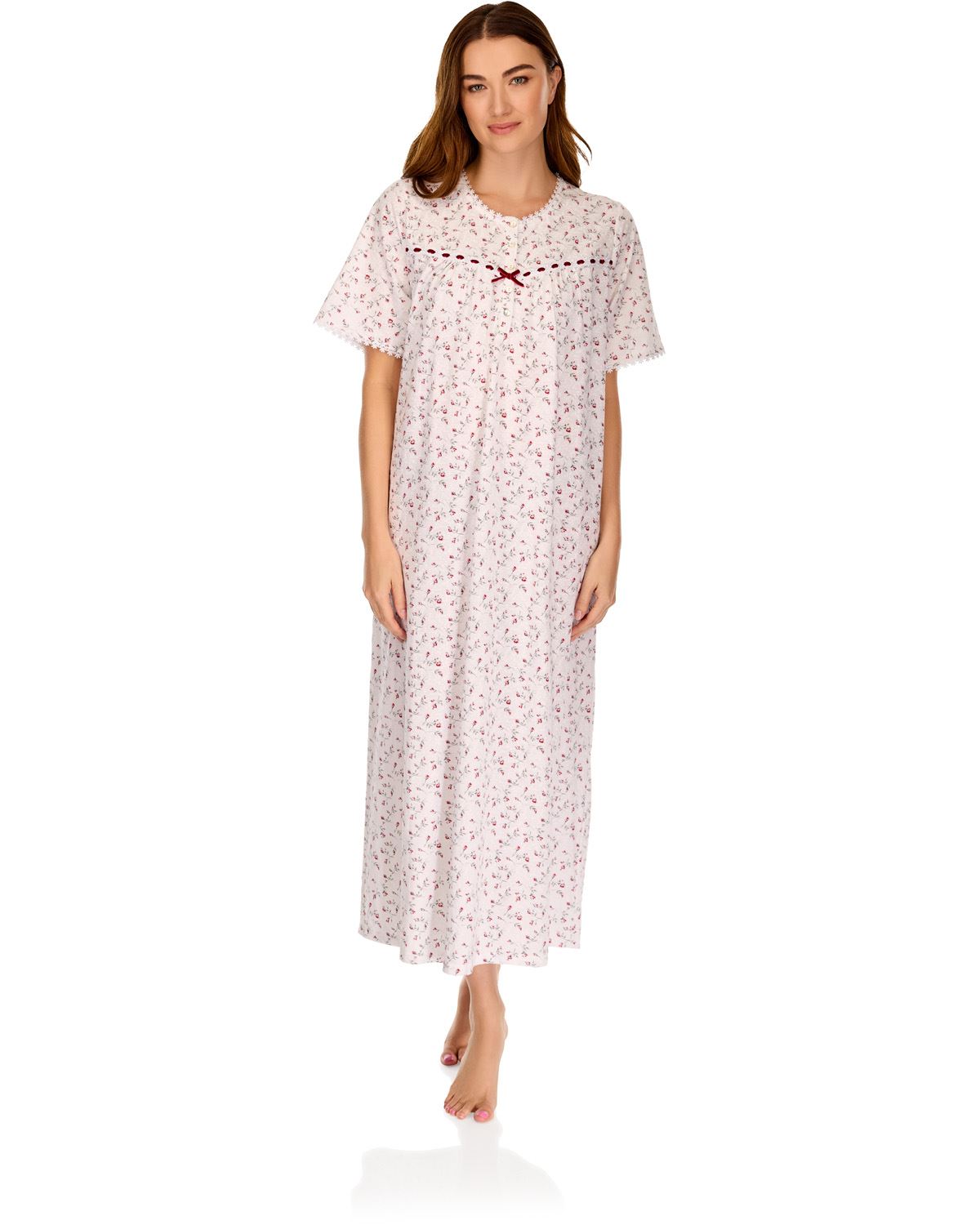 La Marquise Womens 'Velvet Rose' Short Sleeve Nightie