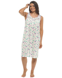 Slumber Hut Womens Sleeveless Floral Nightie