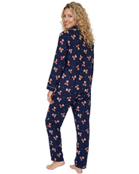 Indigo Sky Womens 100% Cotton Wincyette Button Pyjamas