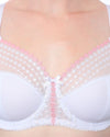 Gemm Womens Spotty Lace Underwired Bra