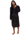 Huggable Mens Contrast Flannel Fleece Hooded Robe
