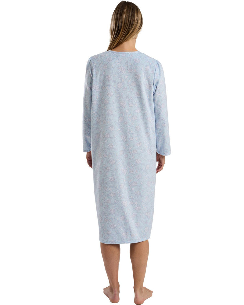 Marlon Womens Delicate Floral Fleece 45" Nightdress