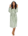 Huggable Womens Super Soft Flannel Fleece Hooded Robe