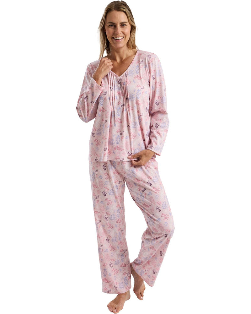 Marlon Womens Autumn Leaf Jersey Pyjamas