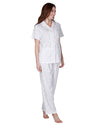La Marquise Womens Flower Leaf Jersey Short Sleeve Pyjamas
