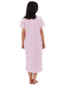 Marlon Womens Linear Floral 45" Short Sleeve Nightie