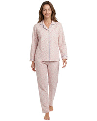 Marlon Womens 100% Cotton Wincyette Button Pyjamas