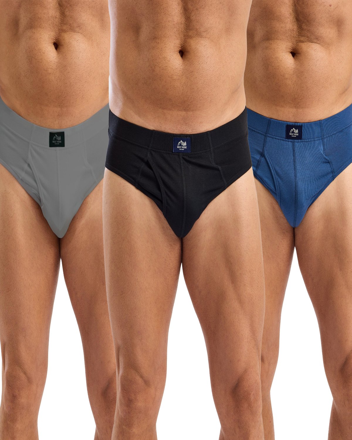 West Ridge Mens 3 Pack Cotton Rich Brief