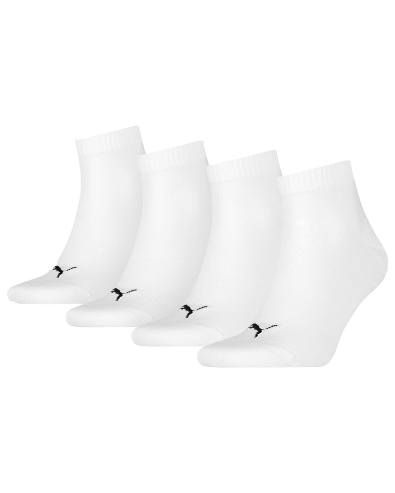 Puma Unisex 4 Pack Quarter Socks