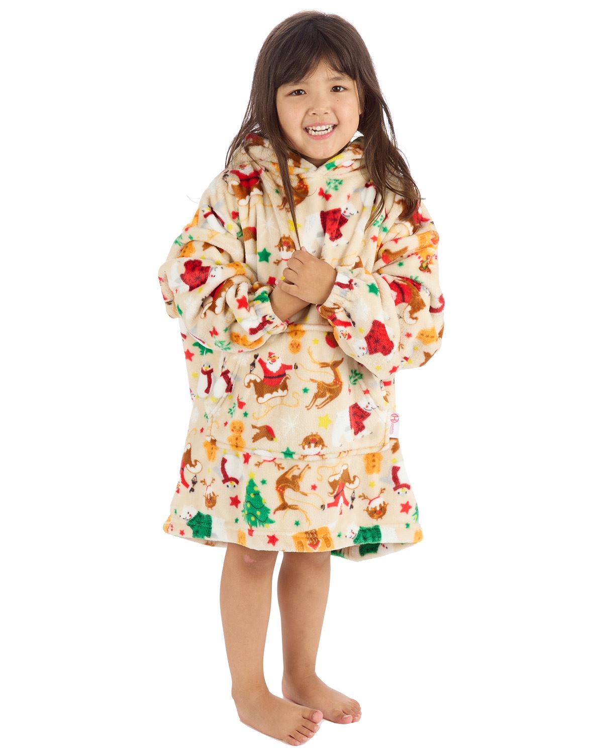 Huggable Unisex Christmas Print Oversized Hoodie