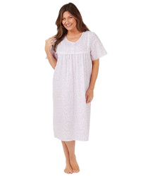Marlon Womens Short Sleeve 45" Woven Nightie