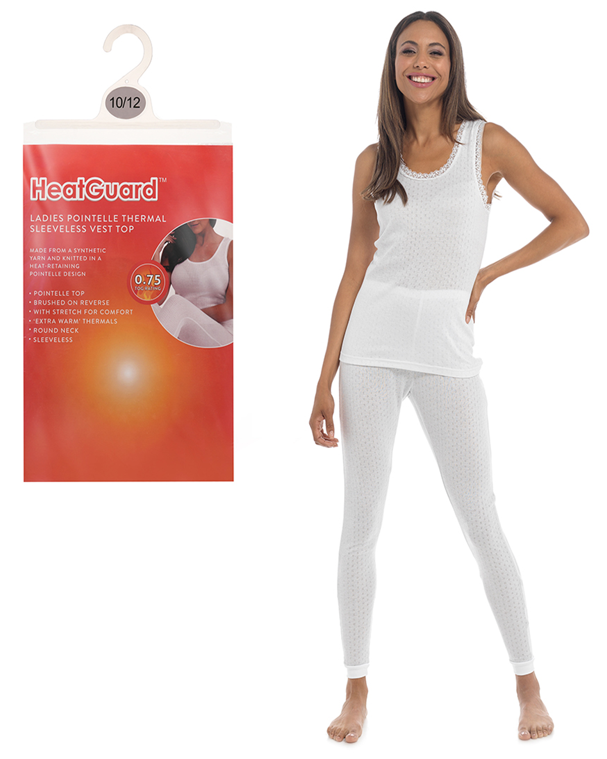 Heatguard Womens Pointelle Thermals - 2 Pack