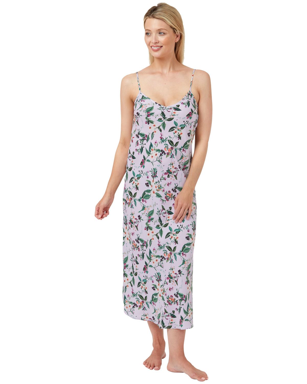 Indigo Sky Womens Satin Long Chemise