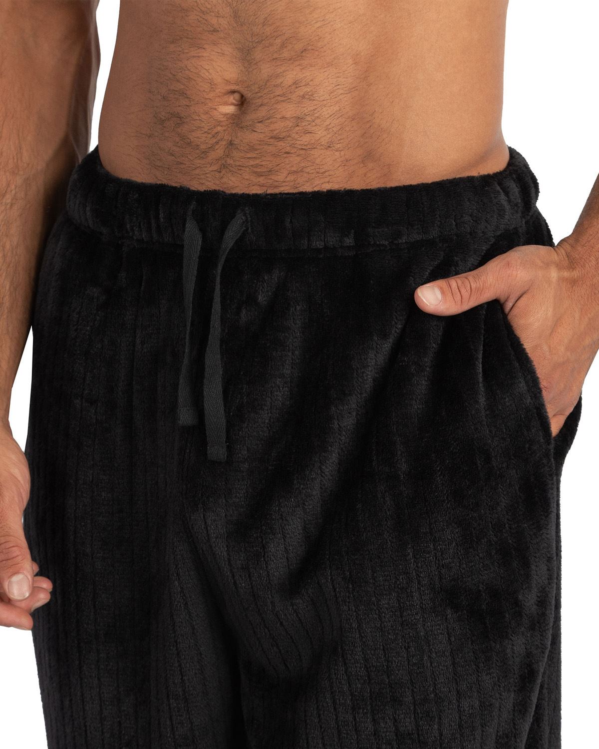 Cargo Bay Mens Ribbed Stripe Fleece Lounge Set