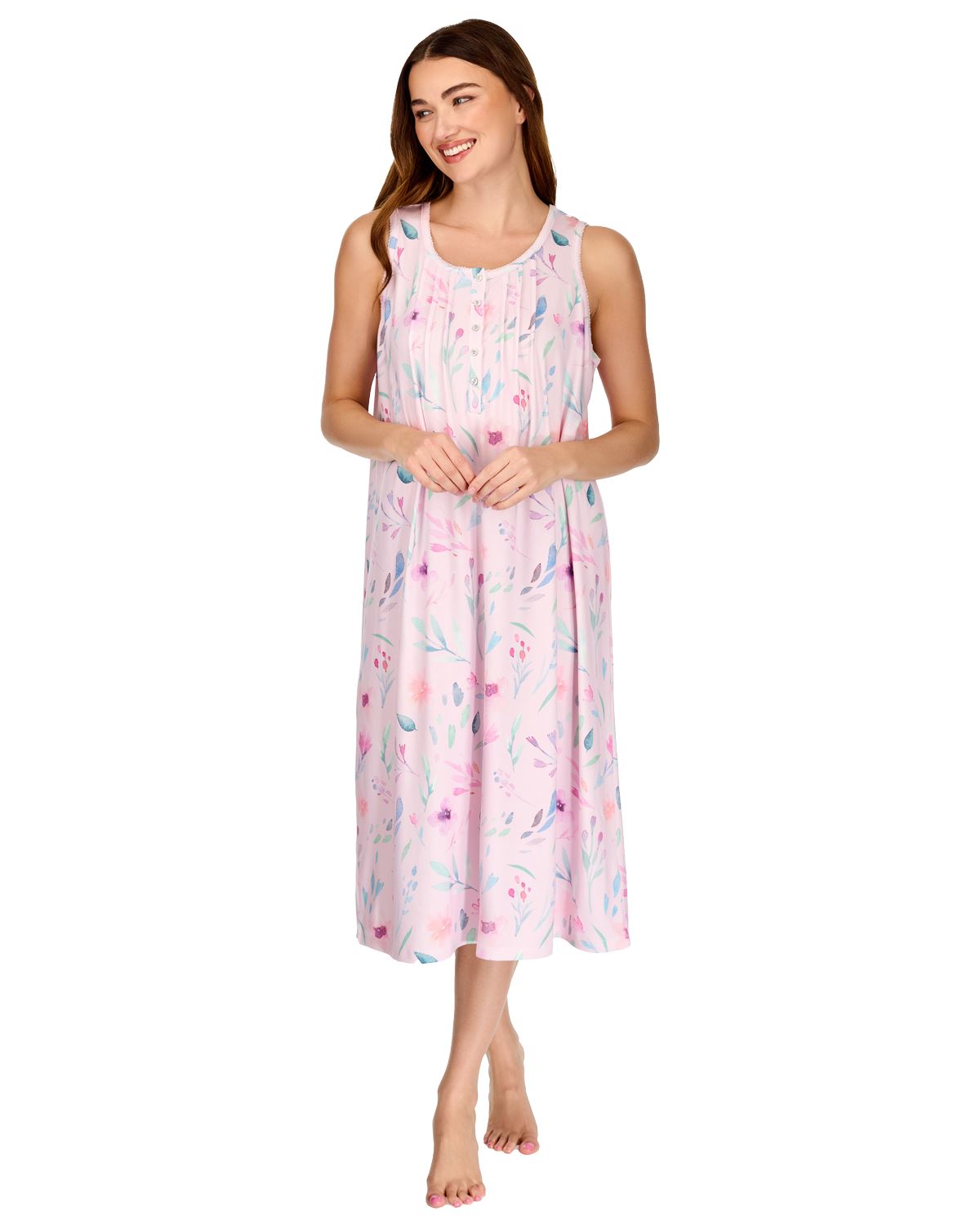 La Marquise Womens 'Watercolours' Sleeveless Nightie