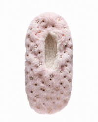 Womens Sherpa Lined Footie Slippers