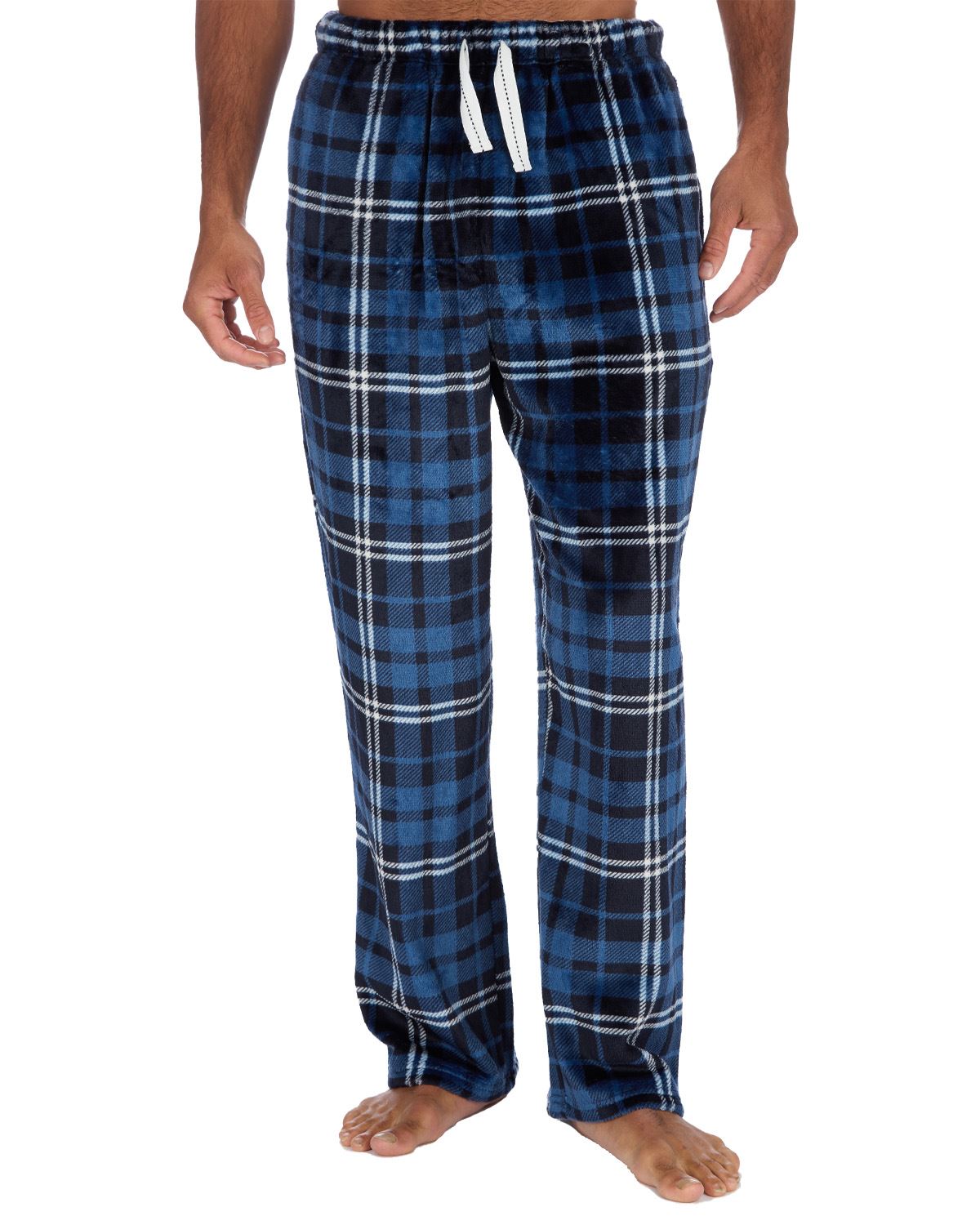 Cargo Bay Mens Polished Fleece Check Lounge Pants