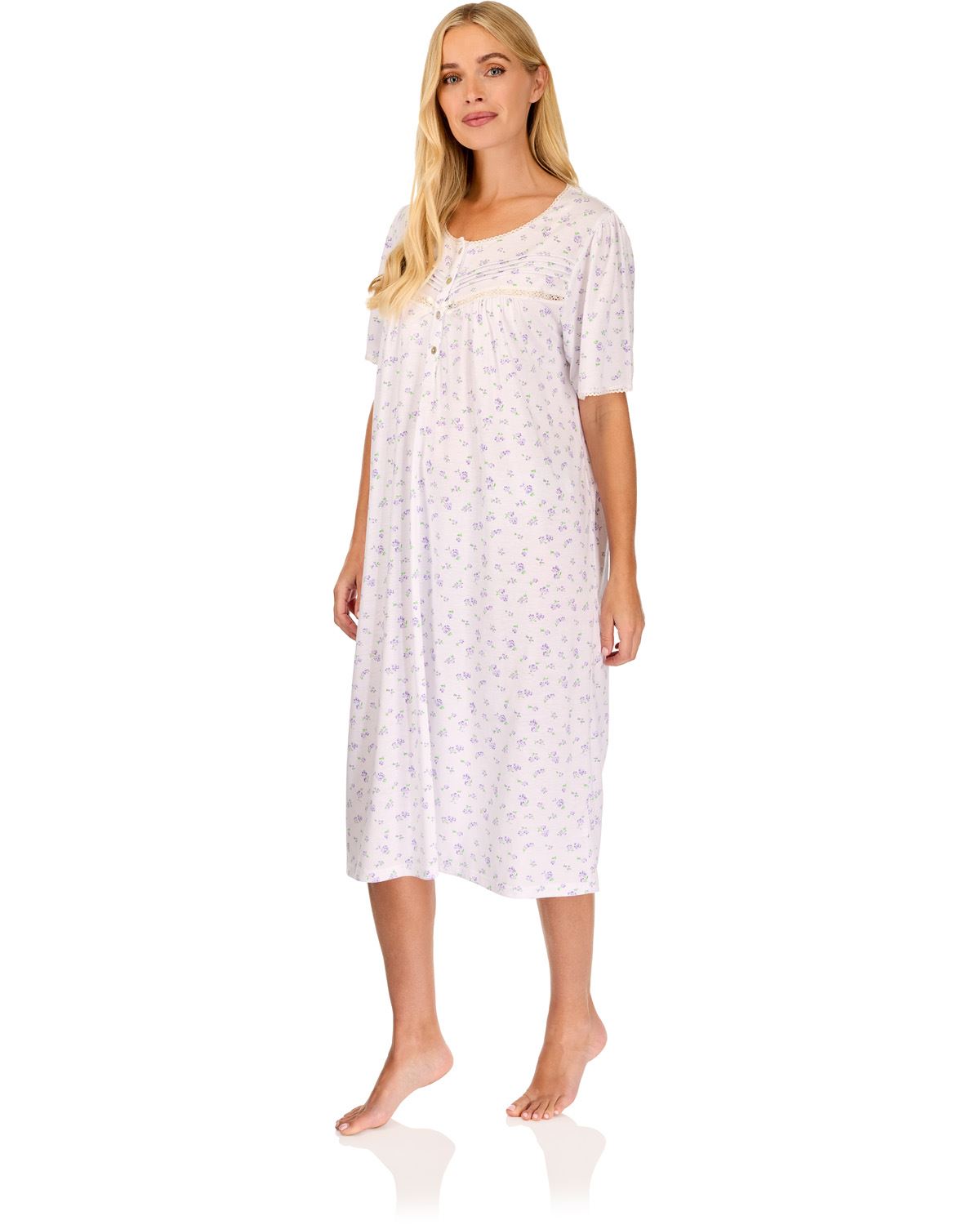 La Marquise Womens 'Vintage Blossoms' Short Sleeve Nightie