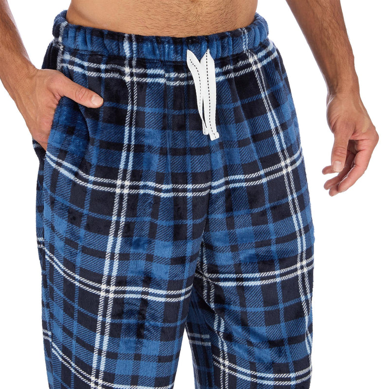 Cargo Bay Mens Polished Fleece Check Pyjamas