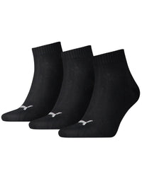Puma Unisex 3 Pack Cotton Quarter Socks