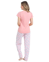 Ladies Sweet Dreams Blossom Star Print Pyjama Set