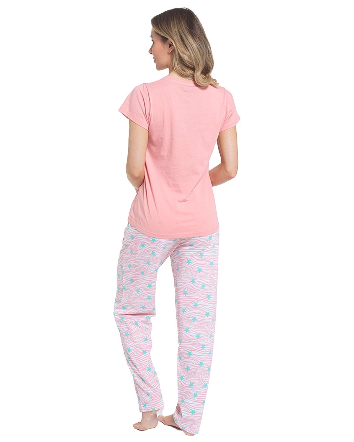 Ladies Sweet Dreams Blossom Star Print Pyjama Set