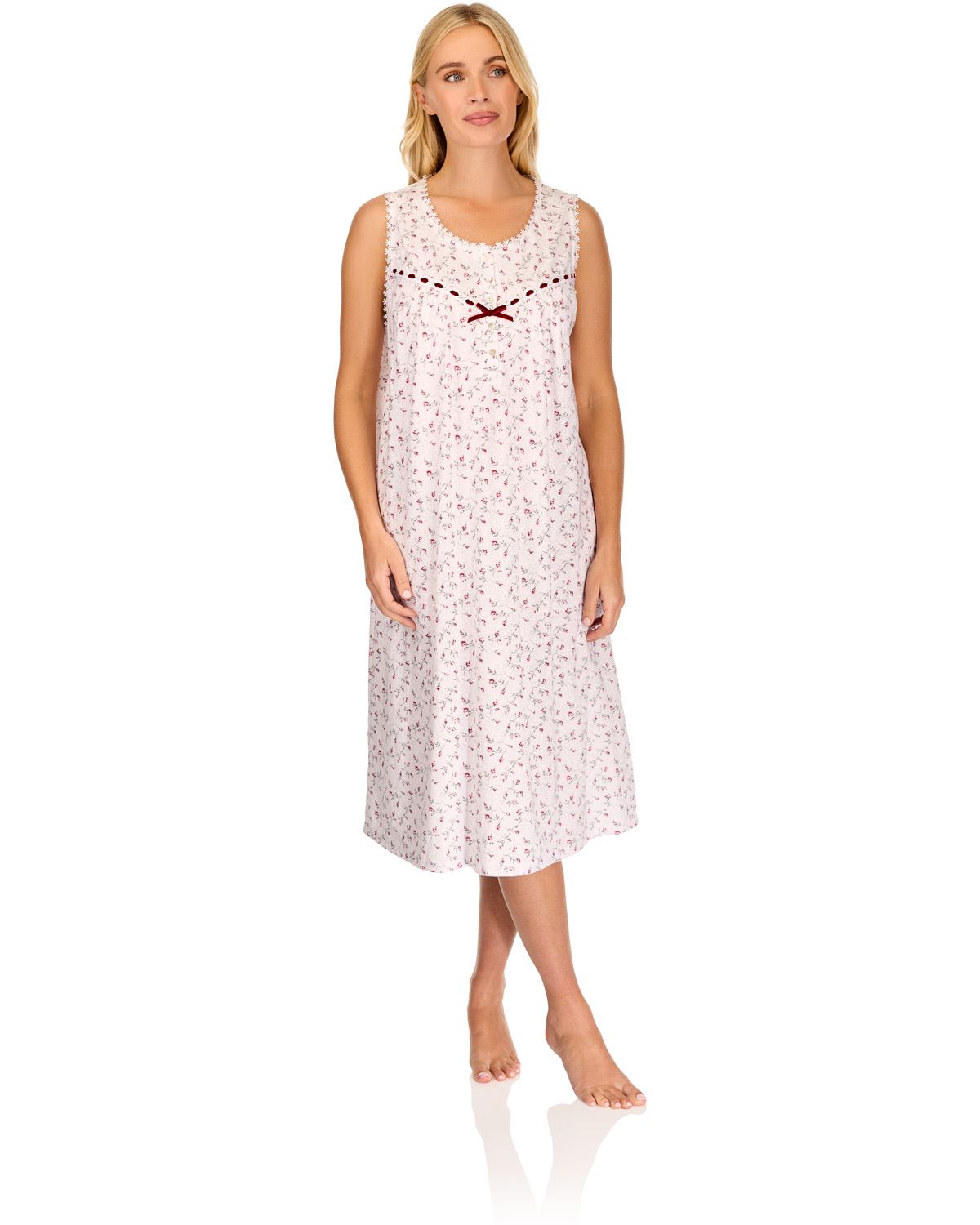 La Marquise Womens 'Velvet Rose' Sleeveless Nightie