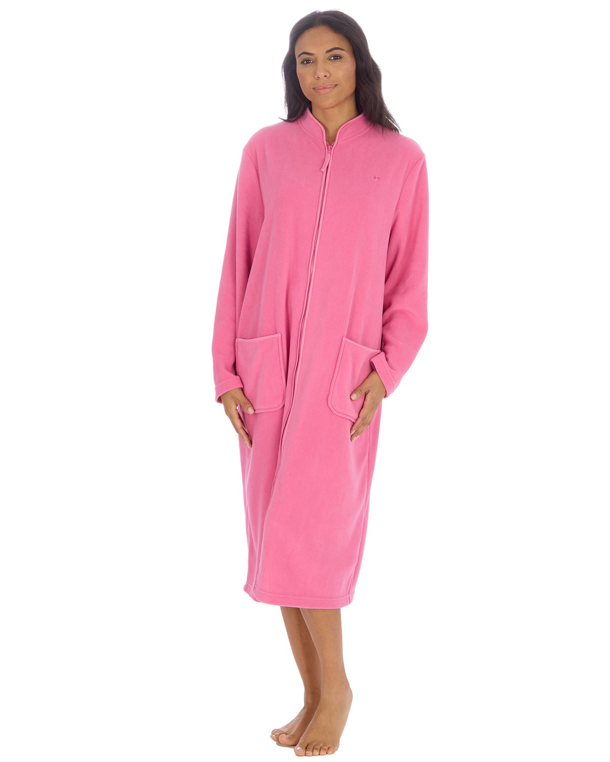 Slumber Hut Womens Zip Fleece Dressing Gown