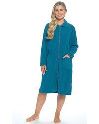 Undercover Womens Zip Fleece Dressing Gown