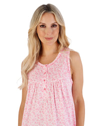 Slenderella Womens 40" Ditsy Floral Jersey Nightdress