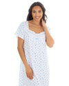 Cottonique Womens Jersey Cotton Short Sleeve Nightie