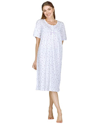 La Marquise Womens 'Rose Print' Short Sleeve Nightie