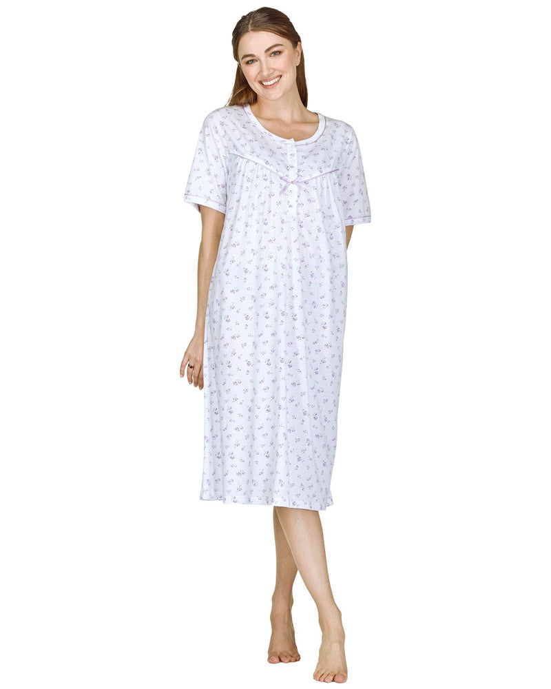 La Marquise Womens 'Rose Print' Short Sleeve Nightie