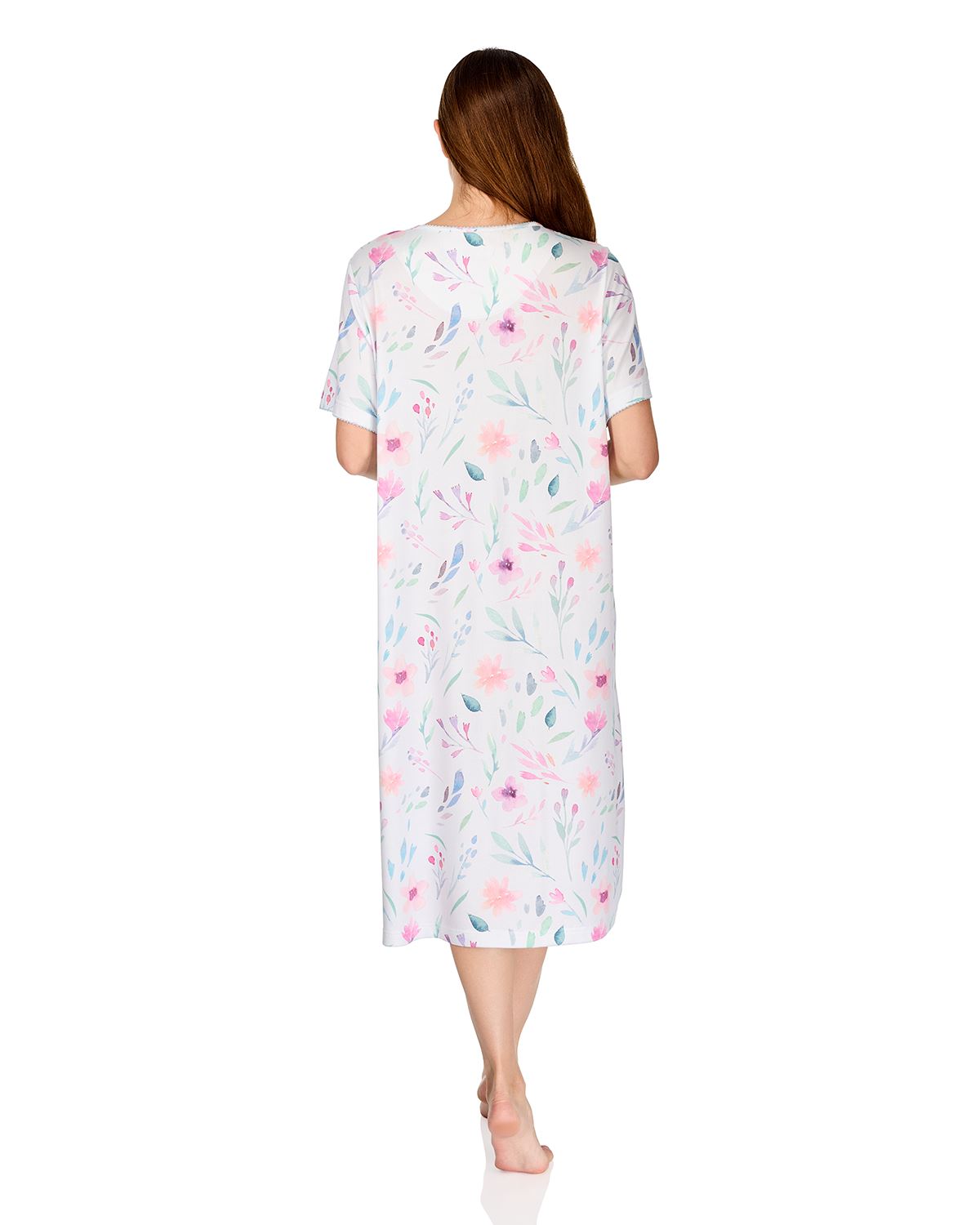 La Marquise Womens 'Watercolours' 43" & 50" Short Sleeve Nightie