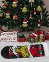 1 Pair Family Grinch Lounge Socks with Grips
