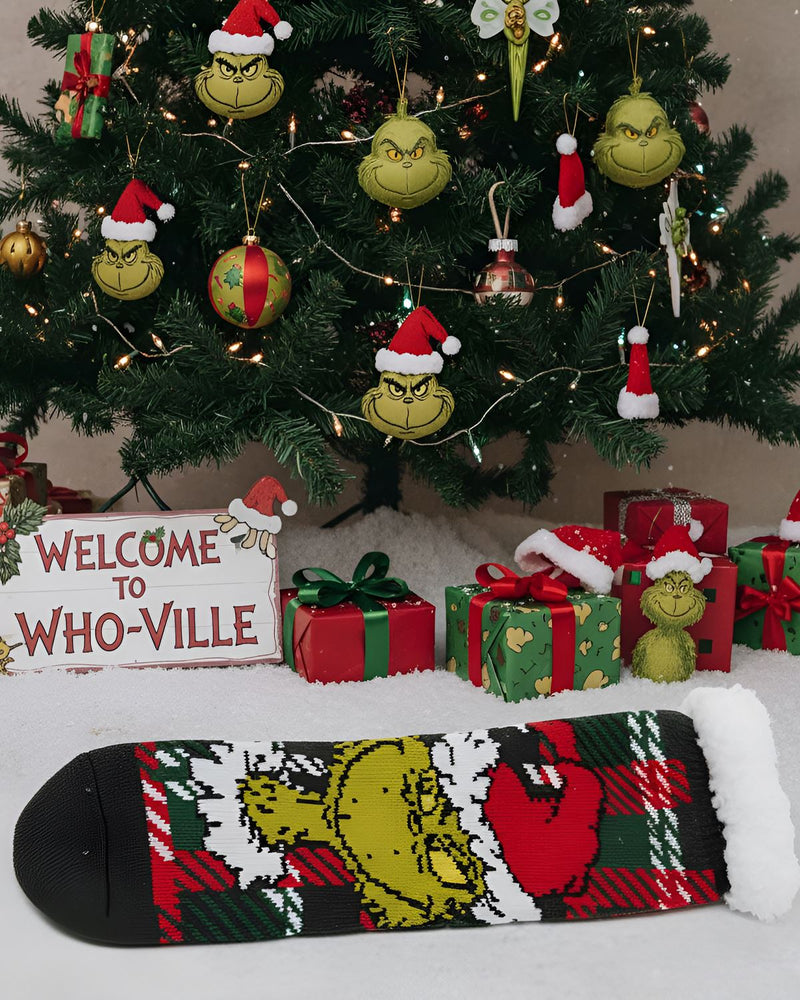 1 Pair Family Grinch Lounge Socks with Grips