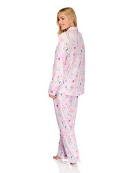 La Marquise Womens 'Watercolours' Long Sleeve Button Pyjamas