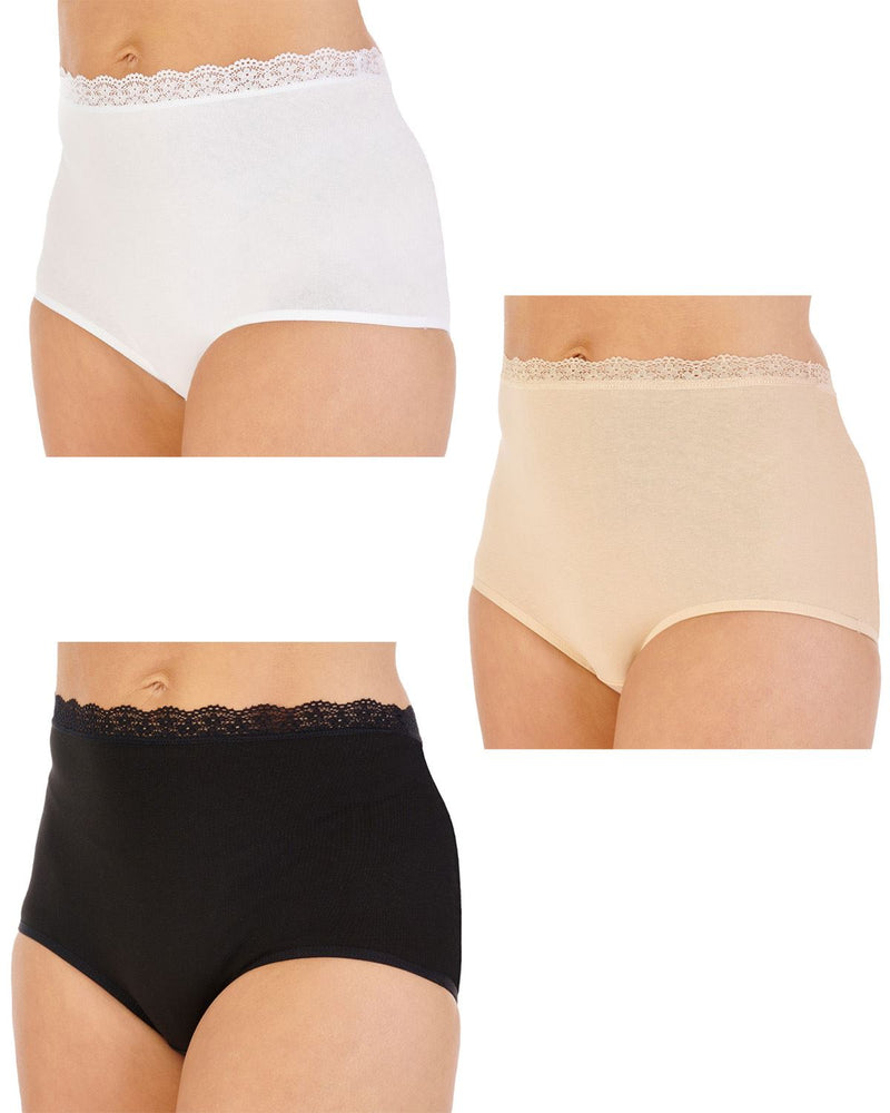 Slenders by Slenderella Womens Cotton Comfort Full Brief