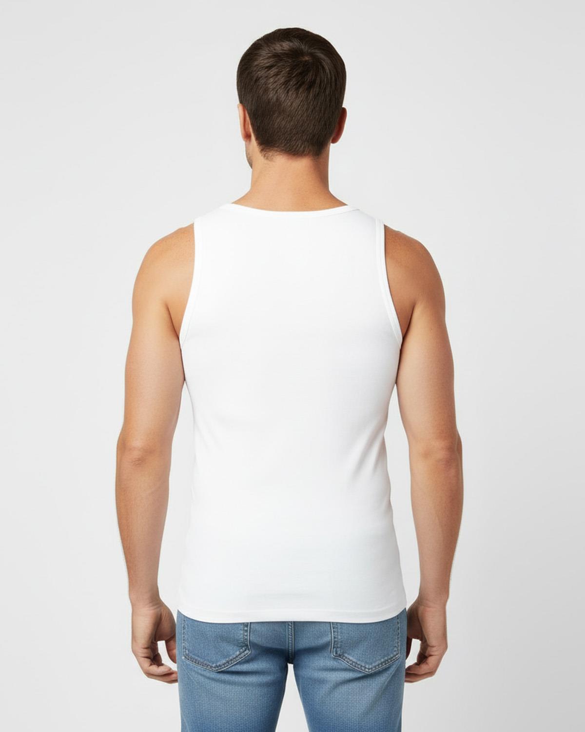 Slumber Hut Mens 6 Pack 100% Cotton Jersey Vests
