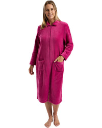 Marlon Womens Coral Fleece Zipper Robe