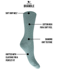 Bramble 3 Pack Womens Textured Casual Boot Socks