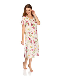 La Marquise Womens 'Berry & Blue' 43" & 50" Short Sleeve Nightie