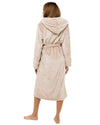 Womens Polished Fleece Cuff Detail Dressing Gown