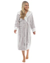 Womens Snowtip Fleece Sherpa Trim Dressing Gown